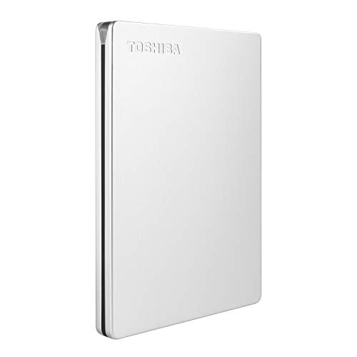 Toshiba Canvio Slim 1TB Portable External Hard Drive USB 3.0, Silver - HDTD310XS3DA