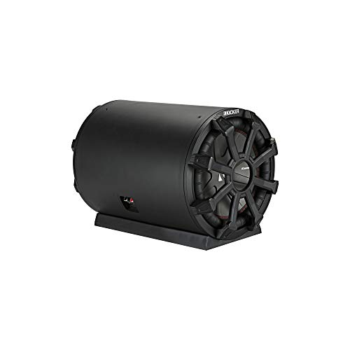 KICKER 46CWTB102 TB10 10-inch Loaded Weather-Proof Subwoofer Enclosure w/Passive Radiator - 2-Ohm, 400 Watt