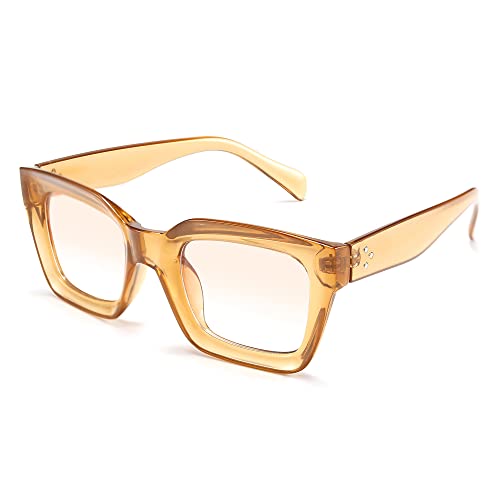 FEISEDY Classic Women Sunglasses Fashion Thick Square Sun Glasses Chunky Frame UV400 B2471…