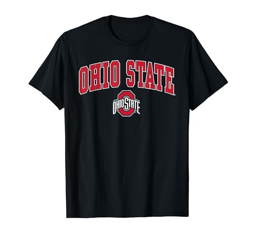 Ohio State Buckeyes Arch Over Logo Black Officially Licensed T-Shirt