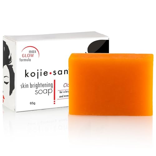 Kojie San Skin Brightening Soap - Original Kojic Acid Soap that Reduces Dark Spots, Hyperpigmentation, & Scars with Coconut & Tea Tree Oil– 65g x 1 Bar