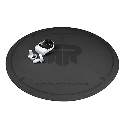 Rebuff Reality VR Mat-Super Soft 55' x 0.28' Round Exercise Mat-Comfortable, Non-Slip, Meditation Mat for VR Dancing Virtual Reality