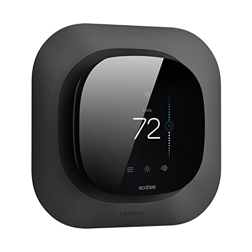 CaseBot Wall Plate for New 2022 Ecobee Smart Thermostat Premium & 2022 Ecobee Smart Thermostat Enhanced, Practical and Stylish Trim Kit Bracket Mount Cover, Easy Installation, Matte Black