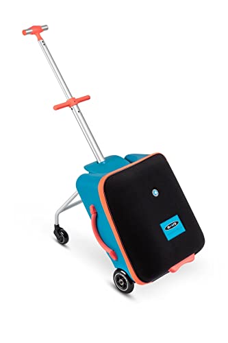 Micro Kickboard - Luggage Eazy - Foldable and Ride-able Swiss-Designed Luggage Case Carry-on for Kids, Ages 18 Months and Up (Ocean Blue)