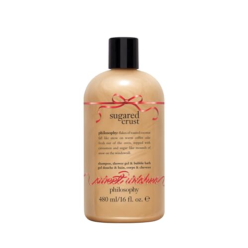 philosophy sugared crust shampoo, shower gel & bubble bath, 16oz