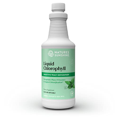 Nature's Sunshine Liquid Chlorophyll - Immunity Support, Detox & Cleanse, Chlorophyll Liquid Drops with Spearmint Oil, Natural Energy Boost, Internal Deodorant - 16 Fl Oz