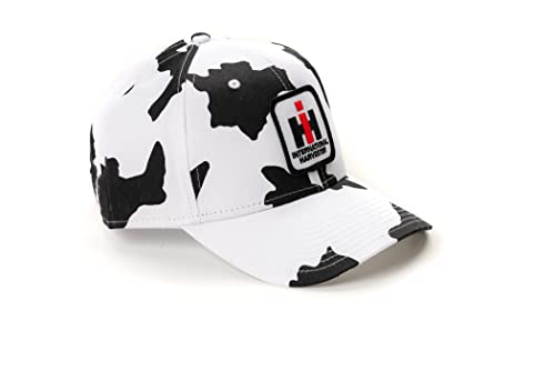 J&D Productions, Inc. International Harvester IH Logo Hat, Cow Print, 7 1/8