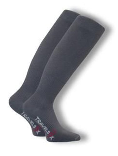 Travelsox Men's OTC Support Mild Compression Recovery Sock, Grey, Medium