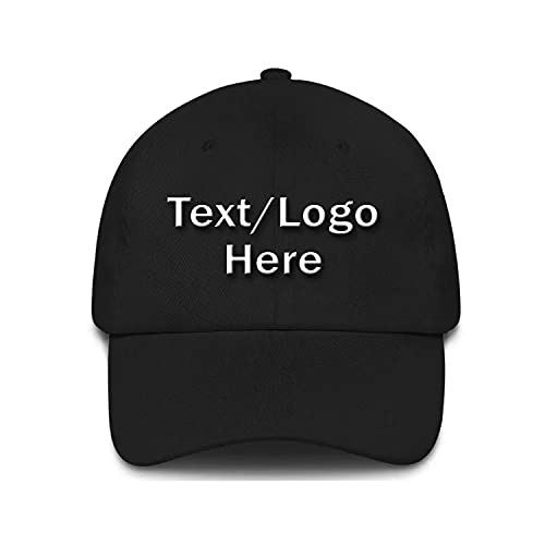 Ampton Tailored Custom Logo Embroidered dad hat Design Your own Structured Baseball Cap Style Black, 0-8