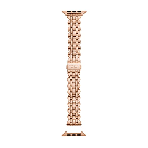 kate spade new york women's rose gold-tone stainless steel 42/44/45mm band for apple watch