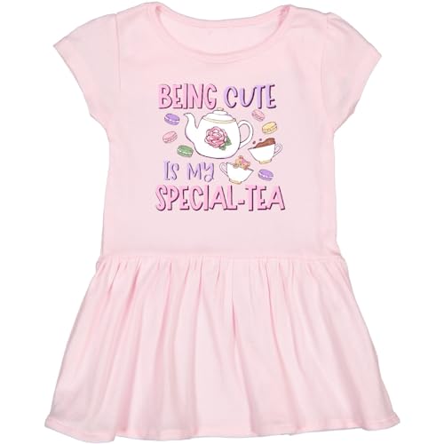 inktastic Being Cute is My Special-Tea Teapot and Teacup Toddler Dress 2T Ballerina Pink 410c0