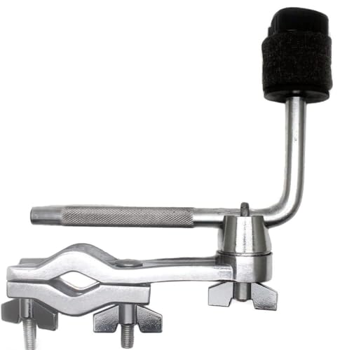 Jiayouy Drum Set Mounting Clamp Chrome Cymbal Boom Arm with Clamp Holder Bracket Percussion Instrument Accessories Silver