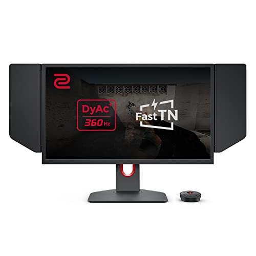 BenQ Zowie XL2566K 24.5 Fast TN in 360Hz Gaming Monitor | Motion Clarity DyAc⁺ | 1080p | XL Setting to Share | Custom Quick Menu | S Switch | Shield | Smaller Base | Adjustable Height & Tilt, Black