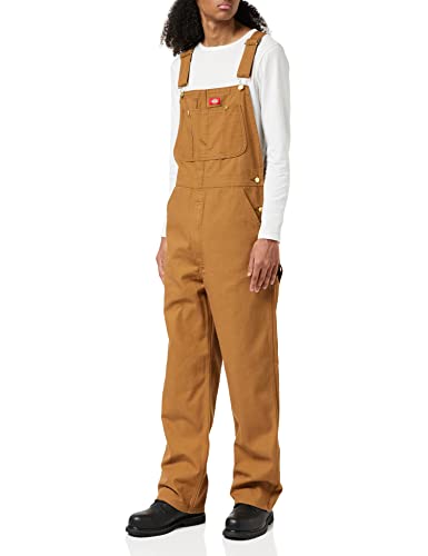 Dickies mens Bib overalls and coveralls workwear apparel, Brown Duck, 30W x 32L US