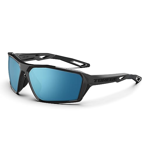 TOREGE Polarized Sunglasses Men Women Baseball Golf Fishing Running UV Protection Over Glasses THESEUS (C15)