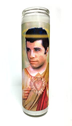 John Travolta Celebrity Parody Devotional Prayer Candle