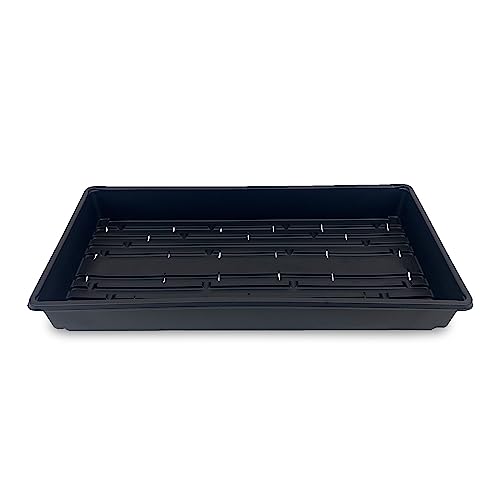 10 Plant Growing Trays (WITH Drain Holes) - 20' x 10' - Perfect Garden Seed Starter Grow Trays: For Seedlings, Indoor Gardening, Growing Microgreens, Wheatgrass & More - Soil or Hydroponic