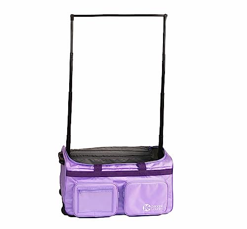 Dance Bag with Garment Rack – Collapsible Costume Rolling Duffel Bag with Wheels for Competition, Shows, Performances, Travel and More by Kendall Country – 28 inch luggage (Lilac Purple, 28-Inch)