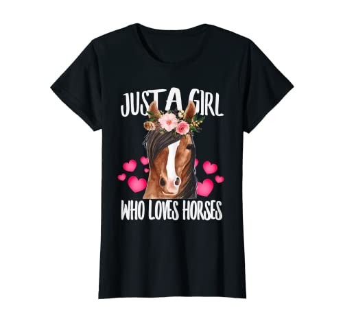 Just A Girl Who Loves Horses, Riding Love-r Birth-day Gift T-Shirt