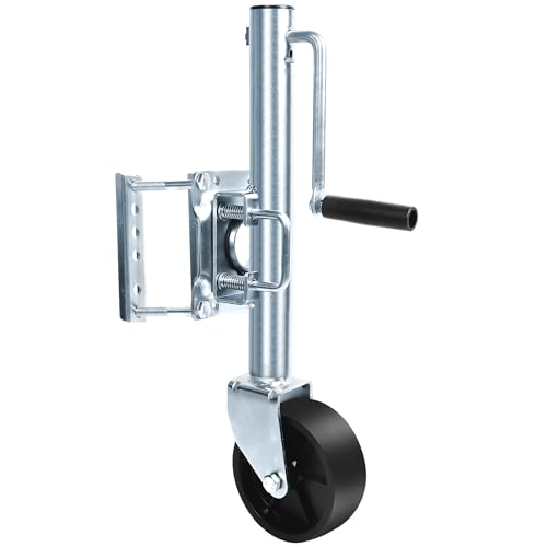 MaxxHaul 70148 10' Lift Swing Back Trailer Jack with Single Wheel - 1000 lbs. Capacity