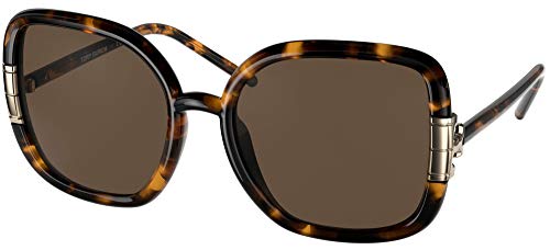 Tory Burch TY9063U Women's Sunglasses Dark Tortoise/Solid Brown 56