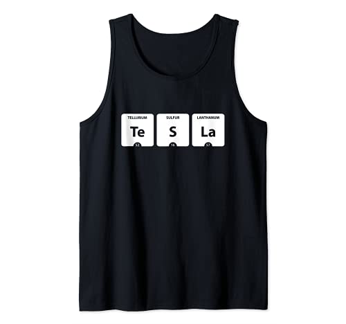 TESLA coil Periodic Table of Elements Te-S-La Tank Top