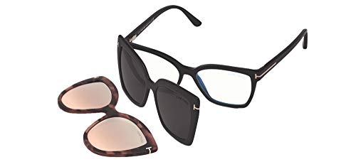 Tom Ford FT 5641-B .C BLUE BLOCK BLACK BLACK CLIP ON HAVANA CLIP ON 53/15/140 unisex eyewear frame