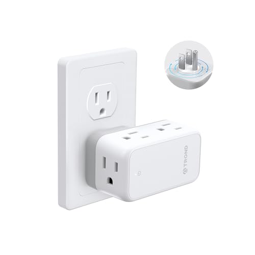 TROND Outlet Extender with Rotating Plug - Multi Plug Wall Outlet, 6 AC Outlet Splitter, 4-Sided Plug Extension Outlet, Small Outlet Adapter for Travel Cruise Home Dorm Room