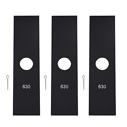 3-Pack 8'' 69601553630 Edger Blades .181' Compatible with Echo Edger Blades, with 3-Replacement Cotter Pins - Fits PE225 PE230 PE260 PE265 PE311