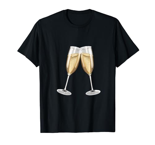 Sparkling Wine Champagne Glasses Toast (D010-0645B) T-Shirt