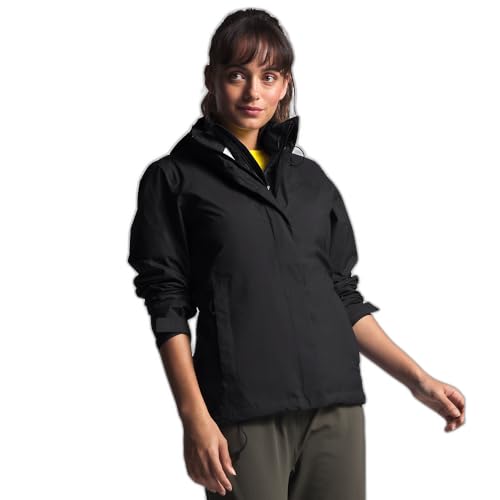 THE NORTH FACE Women’s Venture 2 Waterproof Hooded Rain Jacket (Standard and Plus Size), TNF Black/TNF Black, Small