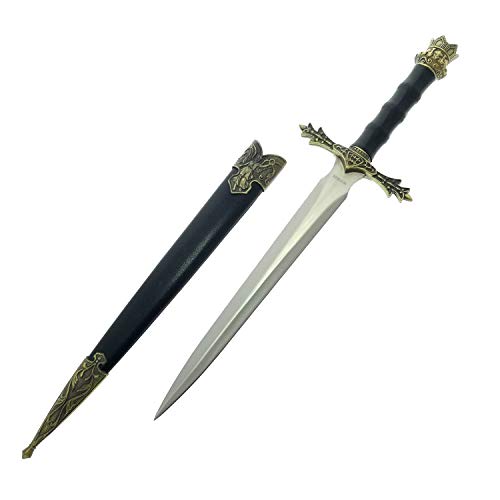 14' King Arthur Medieval Dagger. Historical Short Sword with Scabbard. for Collection, Gift, Cosplay at Renaissance Fair