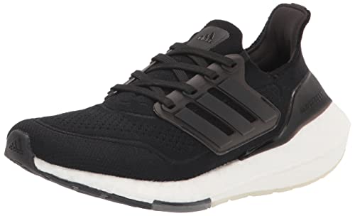 adidas Women's Ultraboost 21 Running Shoe, Black/Black/Grey, 8