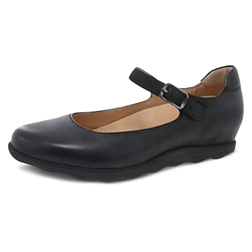 Dansko Women's Marcella Black Burnished Mary Jane 7.5-8 M US - Slip on, Comfort, adjustability