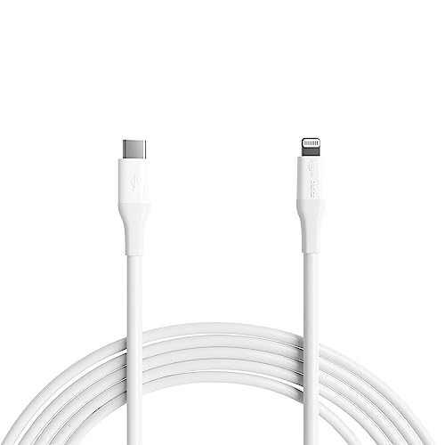 Amazon Basics USB-C to Lightning Cable for iPhone, 10 Feet, White