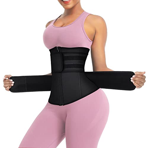 FeelinGirl Fupa Waist Trainer for Women Workout Waist Cincher Corset Tummy Control Waist Slimmer Shaper Gym Trimmer Belt