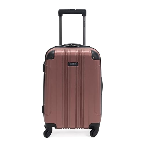 Kenneth Cole REACTION Out of Bounds Lightweight Hardshell 4-Wheel Spinner Luggage, Rose Gold, 20-Inch Carry On