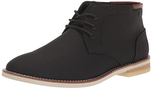 Calvin Klein Men's ALORY Chukka Boot, Black/Tan, 9.5