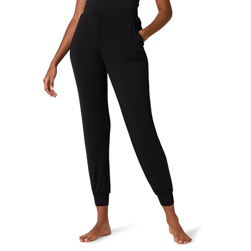 Amazon Essentials Women's Knit Jersey Jogger Sleep Bottom, Black, X-Large