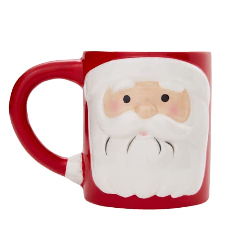 RALME Santa Claus Mug for Kids or Adults - Large Ceramic Christmas Coffee or Hot Cocoa Mug, 15 oz.