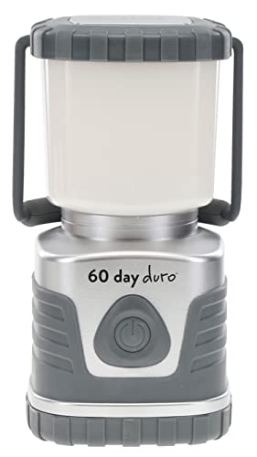 ust 60-DAY Duro LED Portable 1200 Lumen Lantern with Lifetime LED Bulbs and Hook for Camping, Hiking, Emergency and Outdoor Survival, Titanium, One Size (20-PLN0C6D002)