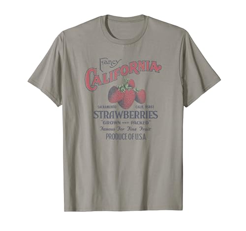 Trendy Fancy California Strawberries Vintage Poster T-Shirt