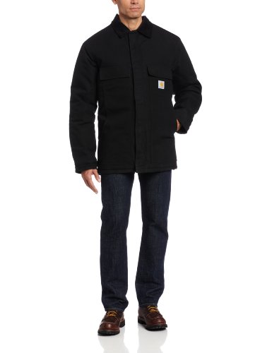 Carhartt mens Loose Fit Firm Duck Insulated Traditional Coat work utility outerwear, Black, 3X-Large US