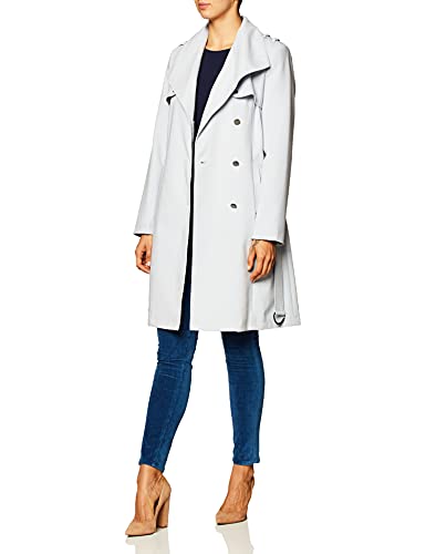 Calvin Klein Women's Belted-Wrap Trenchcoat, Powder Blue, X-Large