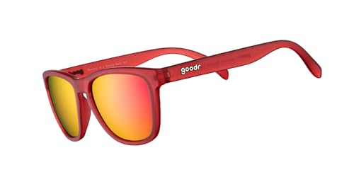 Goodr OG Polarized Sunglasses Phoenix at a Bloody Mary Bar/Blood Red, One Size - Men's