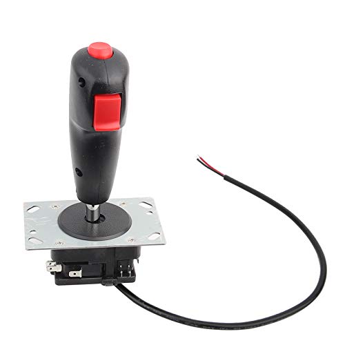 Arcade Joystick 8 Way Game Controller Kit Computer Game Simulation Flight Joystick with Top Fire Button for Flight Games