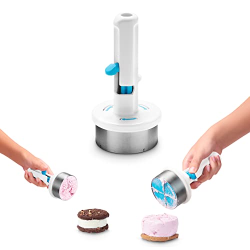 Dreamfarm Icepo Ice Cream Scoop | The Best Ice Cream Scoop for a Perfect Ice Cream Sandwich Every Time | Effortlessly Scoops All Types of Ice Cream, Gelato, Sorbet, & More with Just One Hand | White