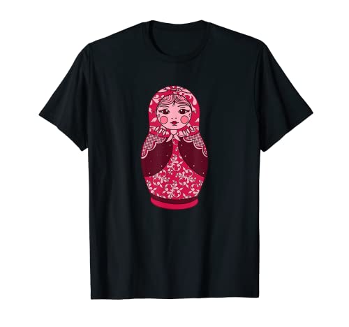 Pink Matryoshka Russian Nesting Doll T-Shirt