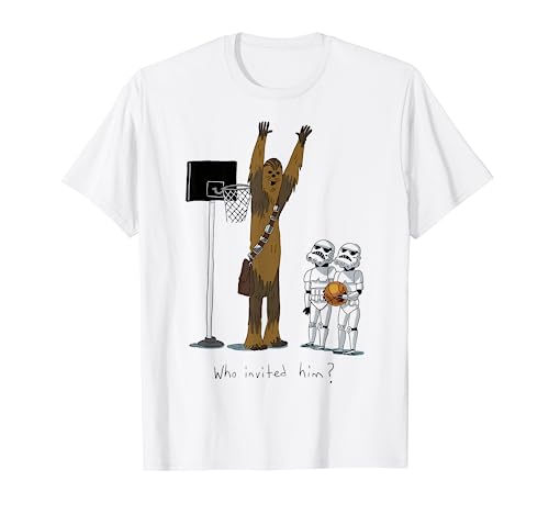 Star Wars Chewbacca Basketball Who Invited Him Disney+ T-Shirt