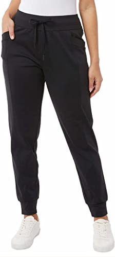 32 Degrees Heat Womens Midweight Tech Commuter Jogger (Medium, Black)